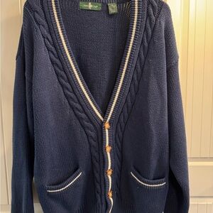 Hunt Club Navy Blue Cardigan Sweater